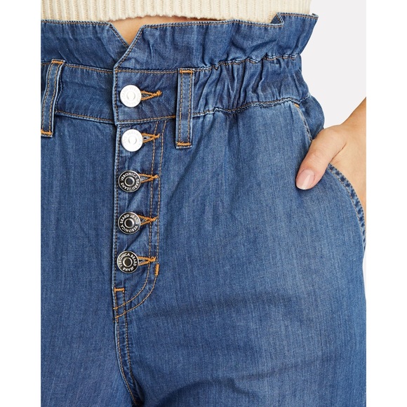 Veronica Beard Tapered Paperbag Jeans Blue Size 26/2 - Picture 10 of 16